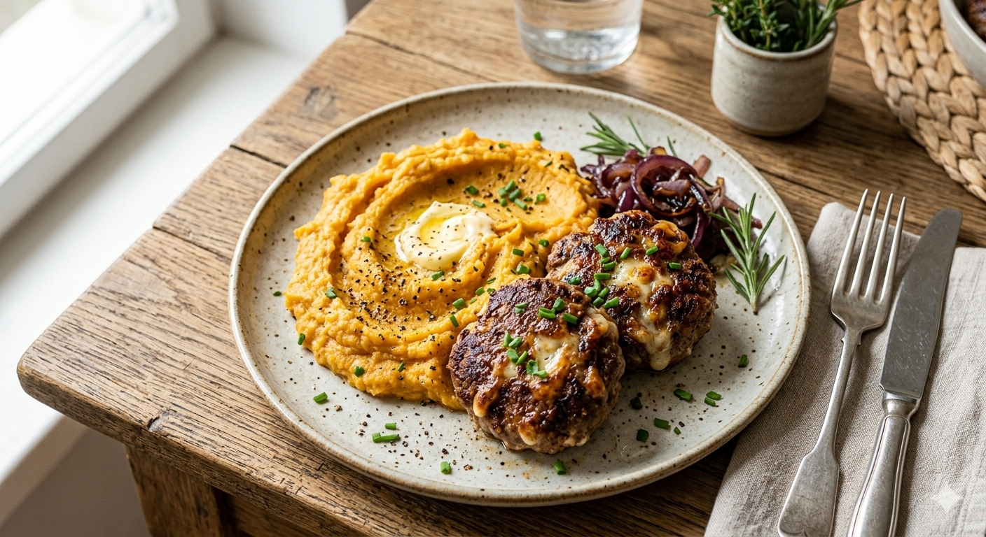 karbanátky s batátovým pyré